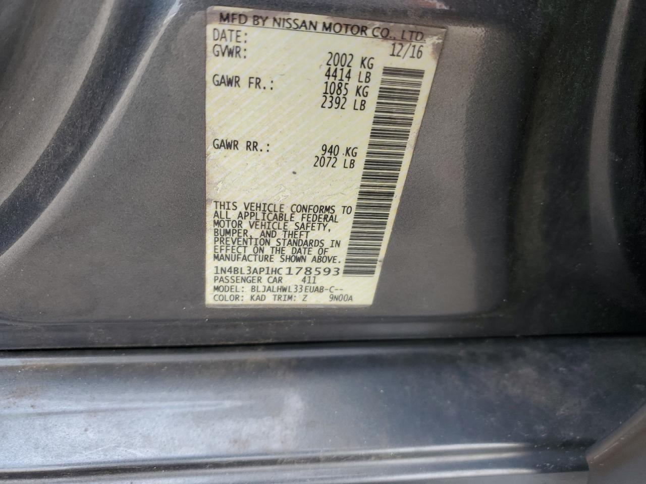 2017 NISSAN ALTIMA 3.5SL photo 25