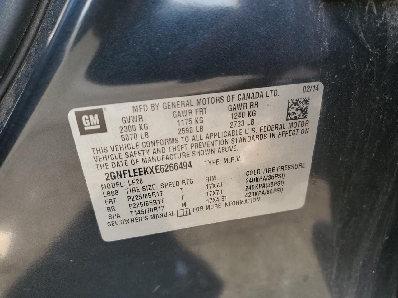 2014 CHEVROLET EQUINOX LS photo 37