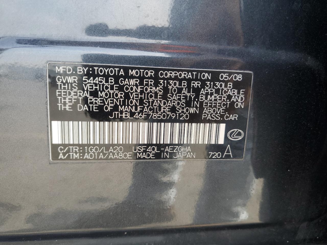 2008 LEXUS LS 460 photo 34