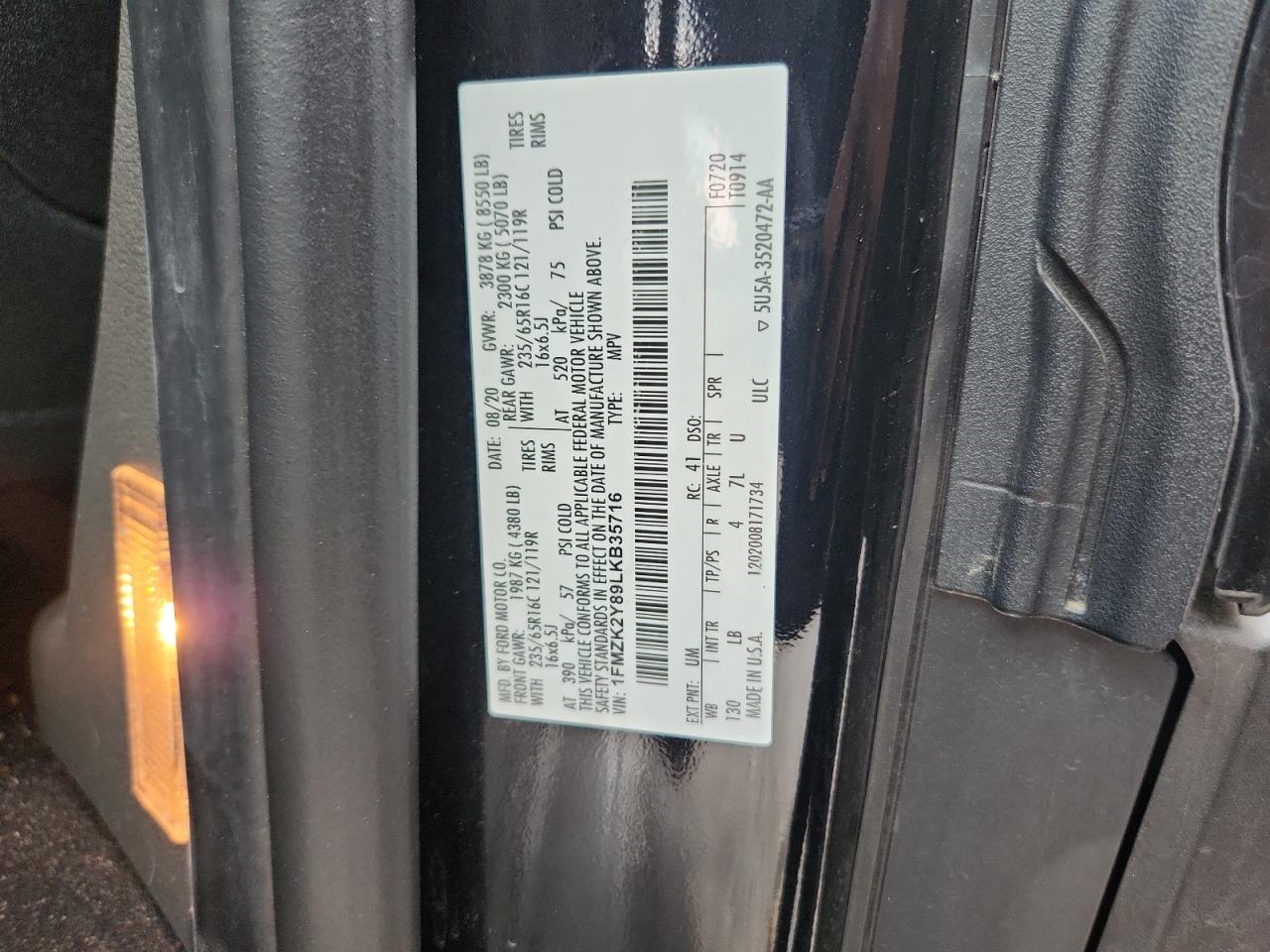 2020 FORD TRANSIT photo 12