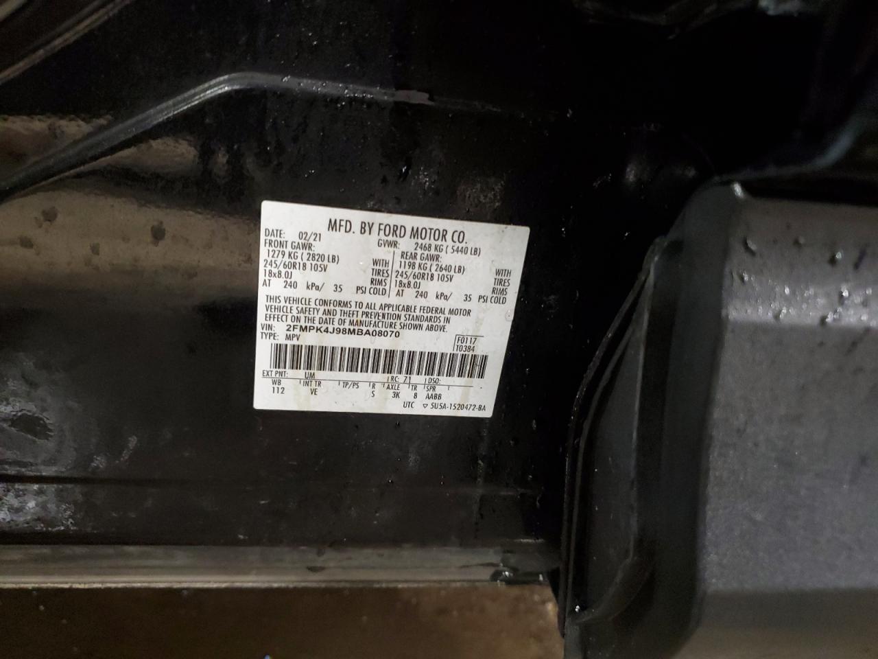 2021 FORD EDGE SEL photo 13