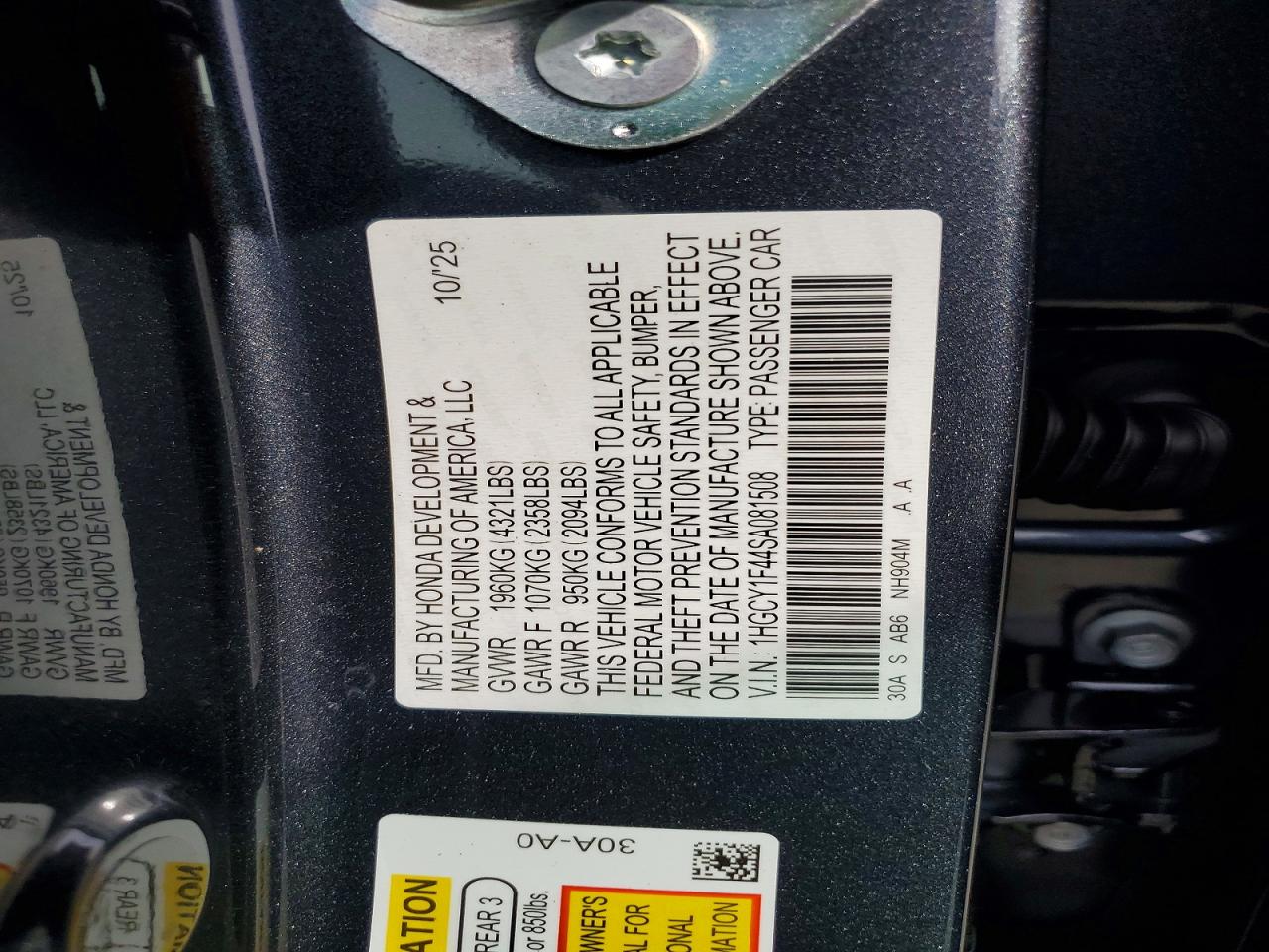 2025 HONDA ACCORD SE photo 34