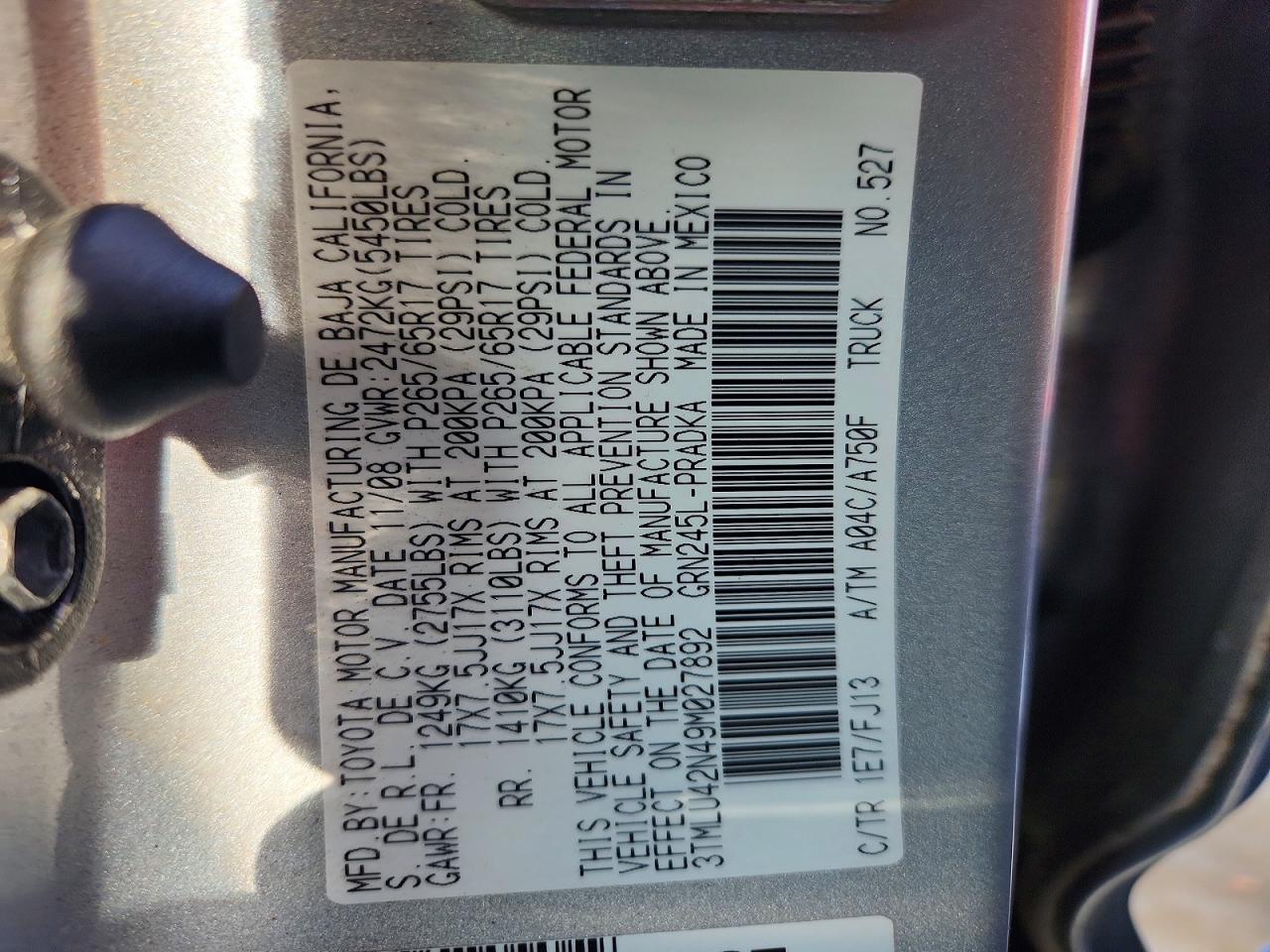 2009 TOYOTA TACOMA V6 photo 12