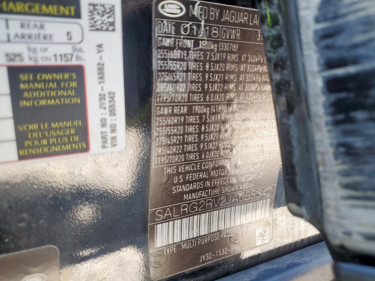 2018 LAND ROVER DISCOVERY SE photo 14