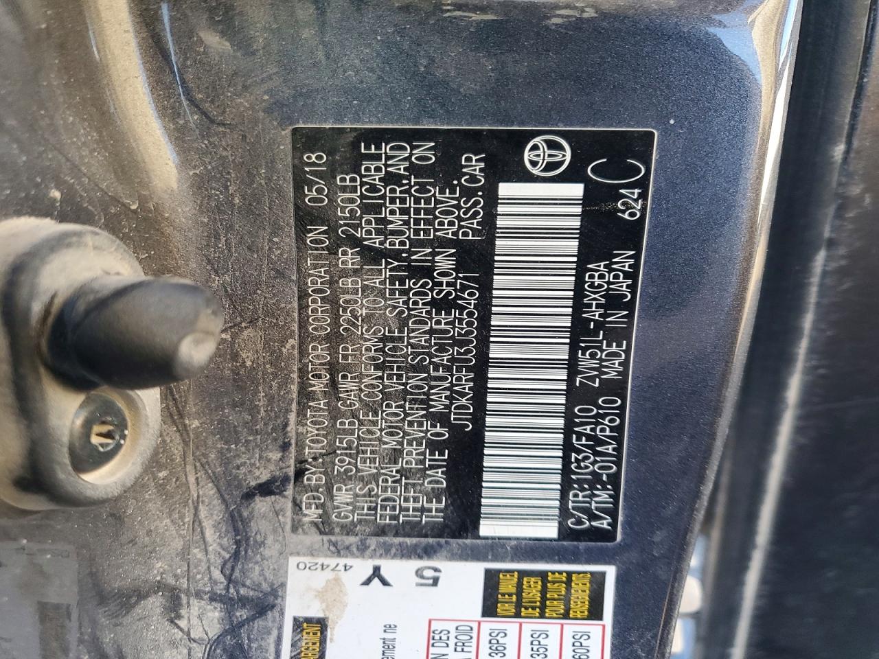 2018 TOYOTA PRIUS photo 23