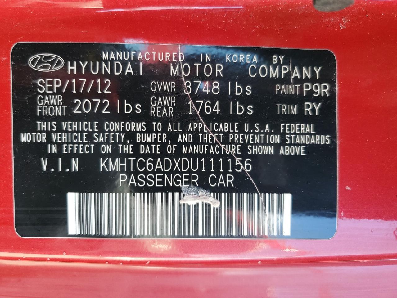 2013 HYUNDAI VELOSTER photo 37