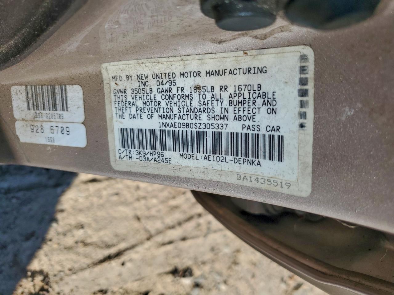 1995 TOYOTA COROLLA photo 23