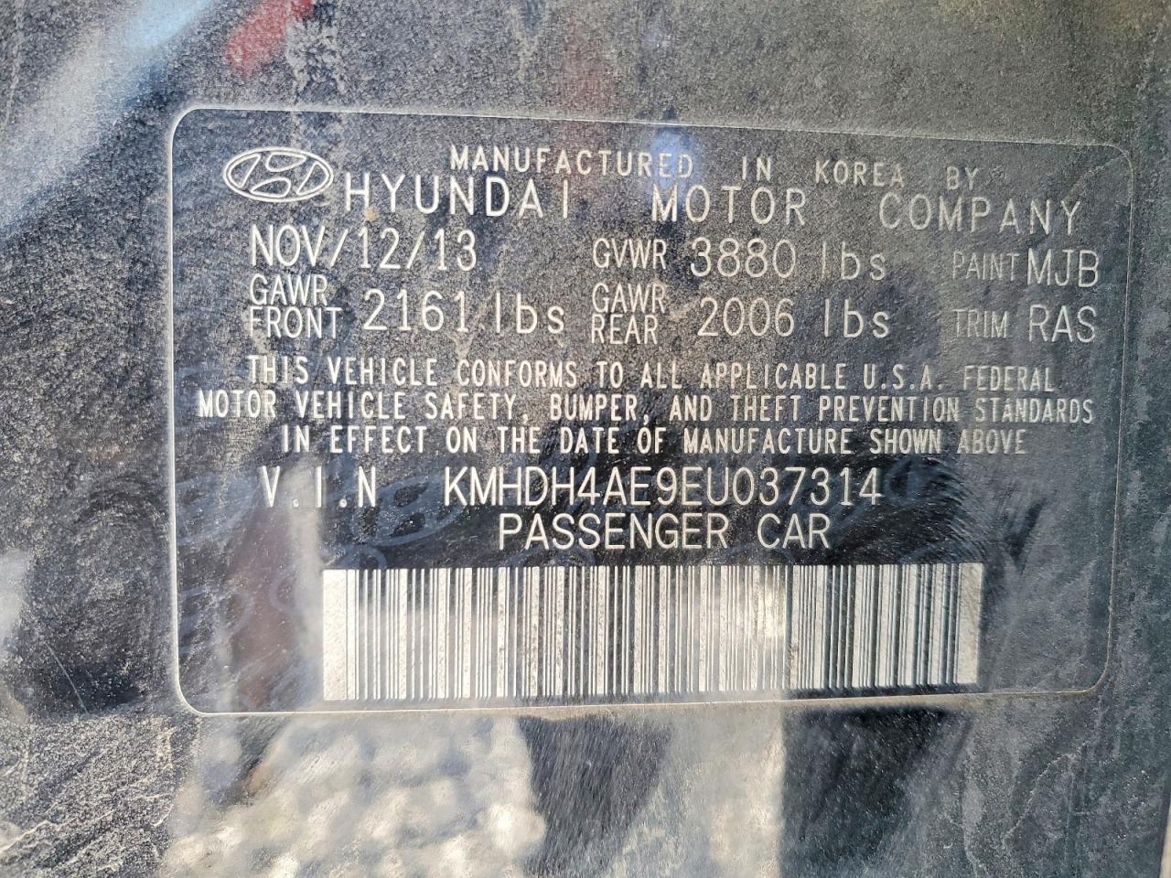 2014 HYUNDAI ELANTRA SE photo 25