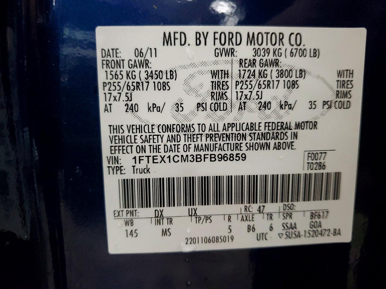 2011 FORD F150 SUPER CAB photo 23