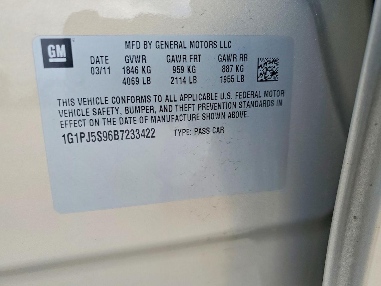 2011 CHEVROLET CRUZE ECO photo 34