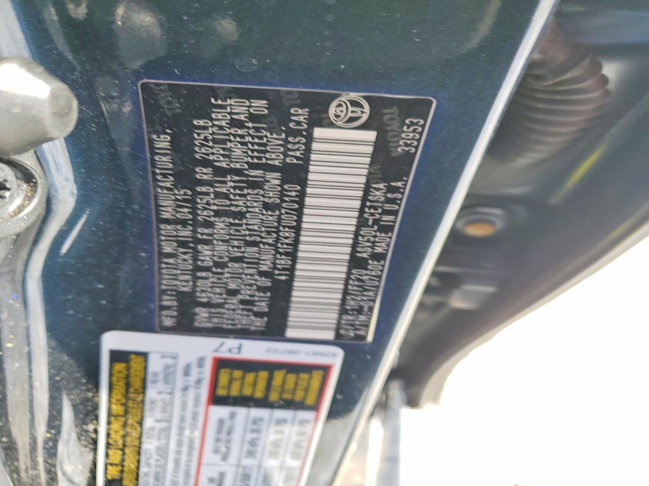 2015 TOYOTA CAMRY SE photo 12
