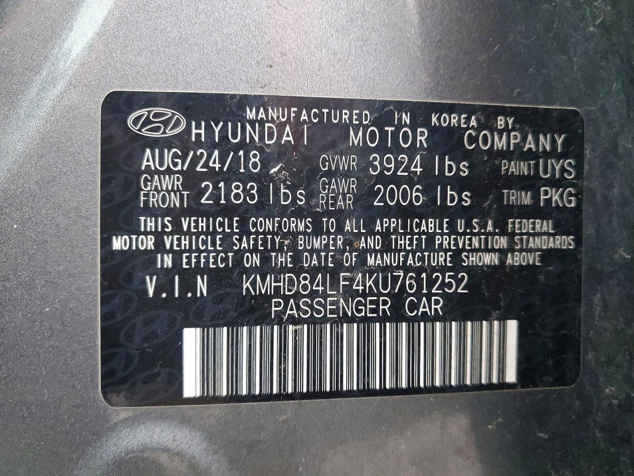 2019 HYUNDAI ELANTRA SEL photo 25