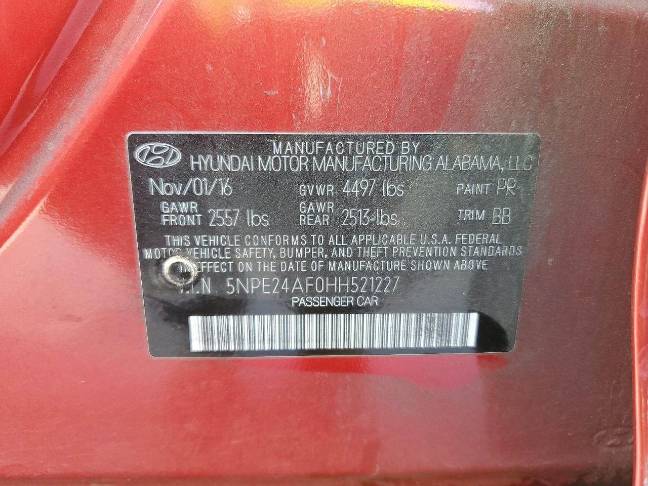 2017 HYUNDAI SONATA SE photo 23