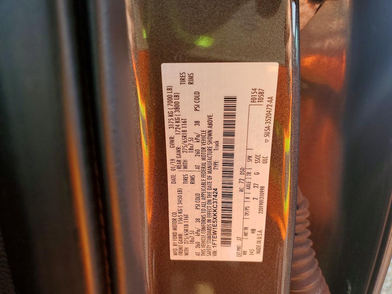 2019 FORD F150 SUPERCREW photo 23