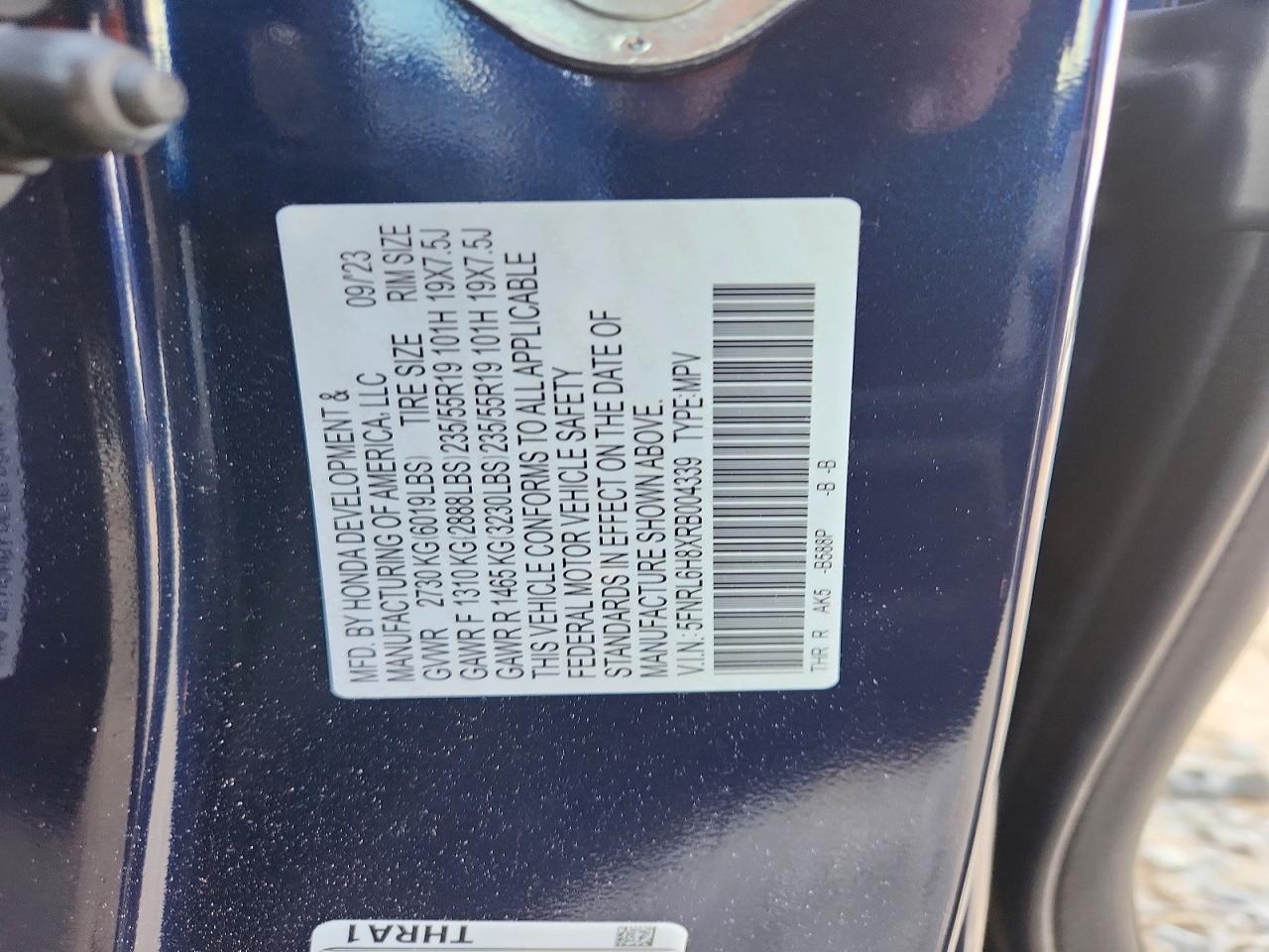 2024 HONDA ODYSSEY TOURING photo 25