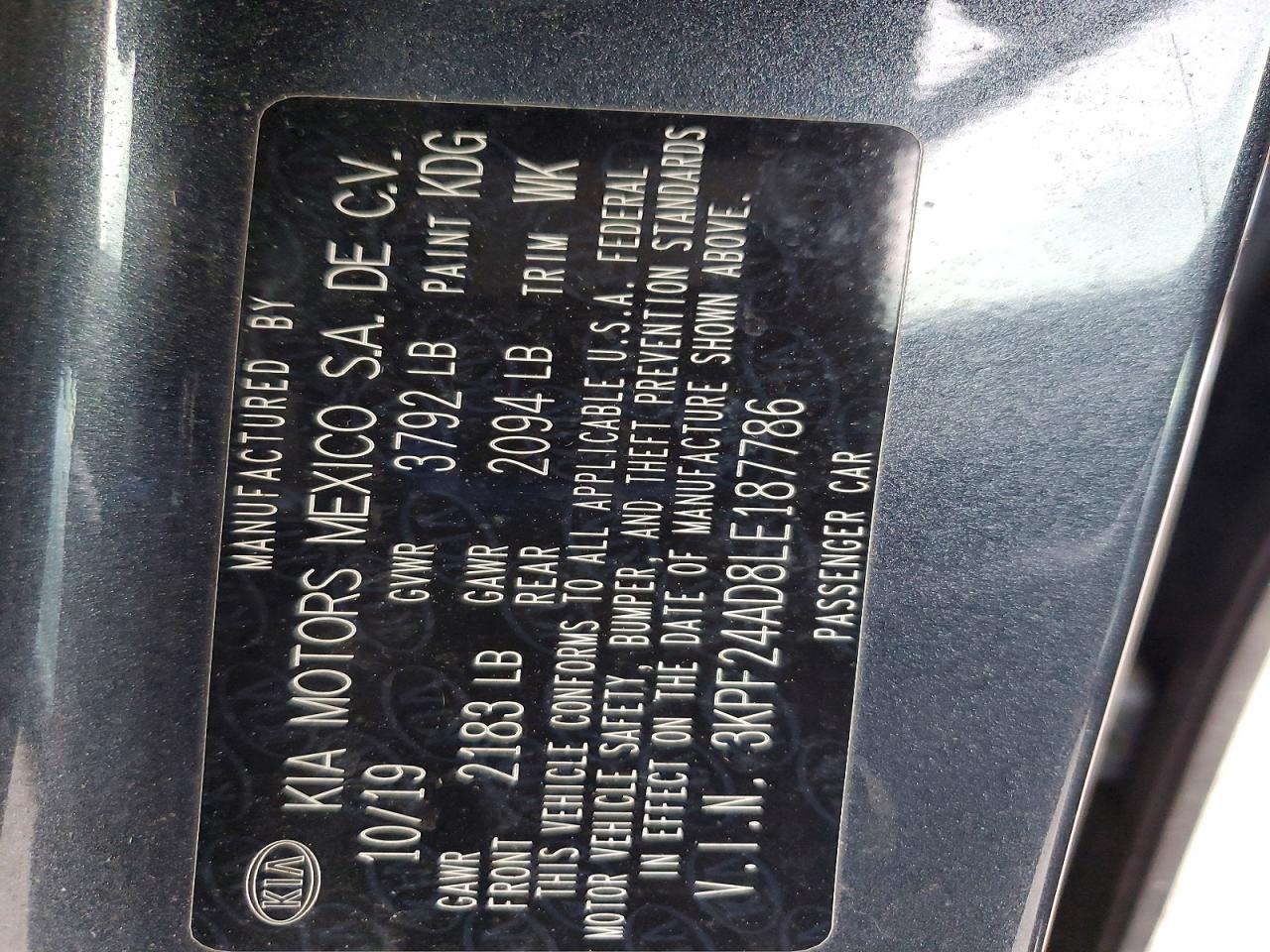 2020 KIA FORTE LXS photo 23