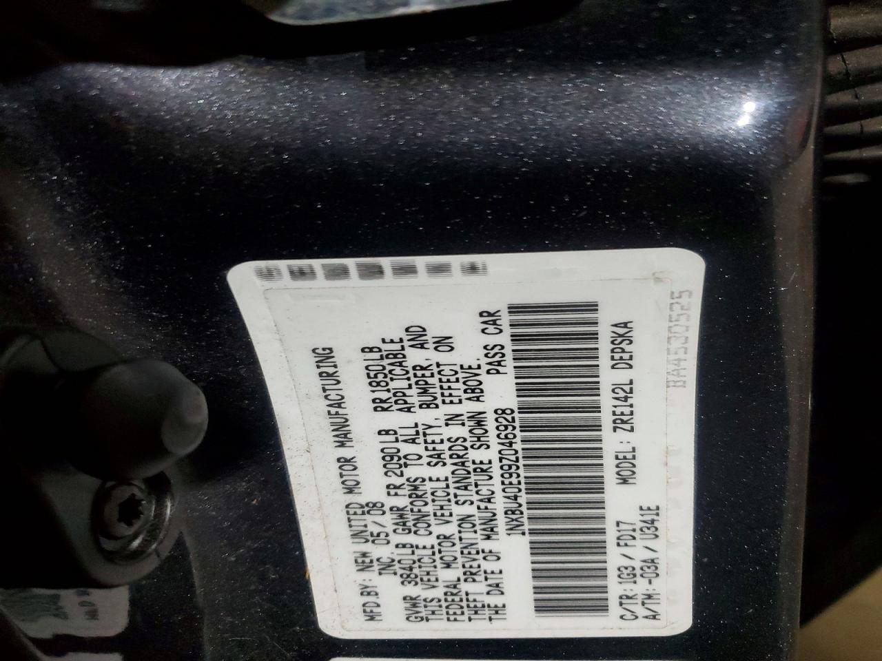 2009 TOYOTA COROLLA S photo 12