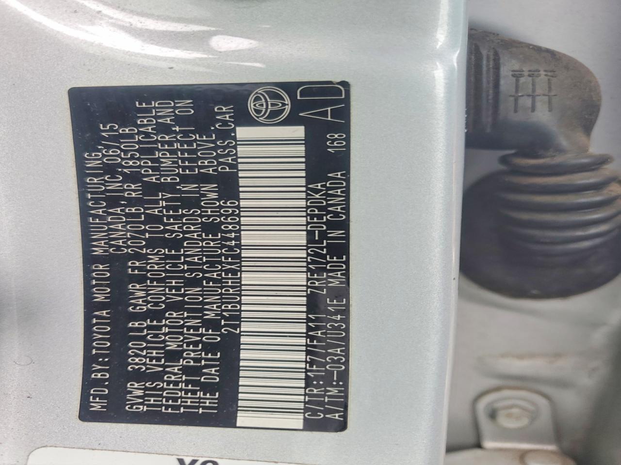 2015 TOYOTA COROLLA L photo 23