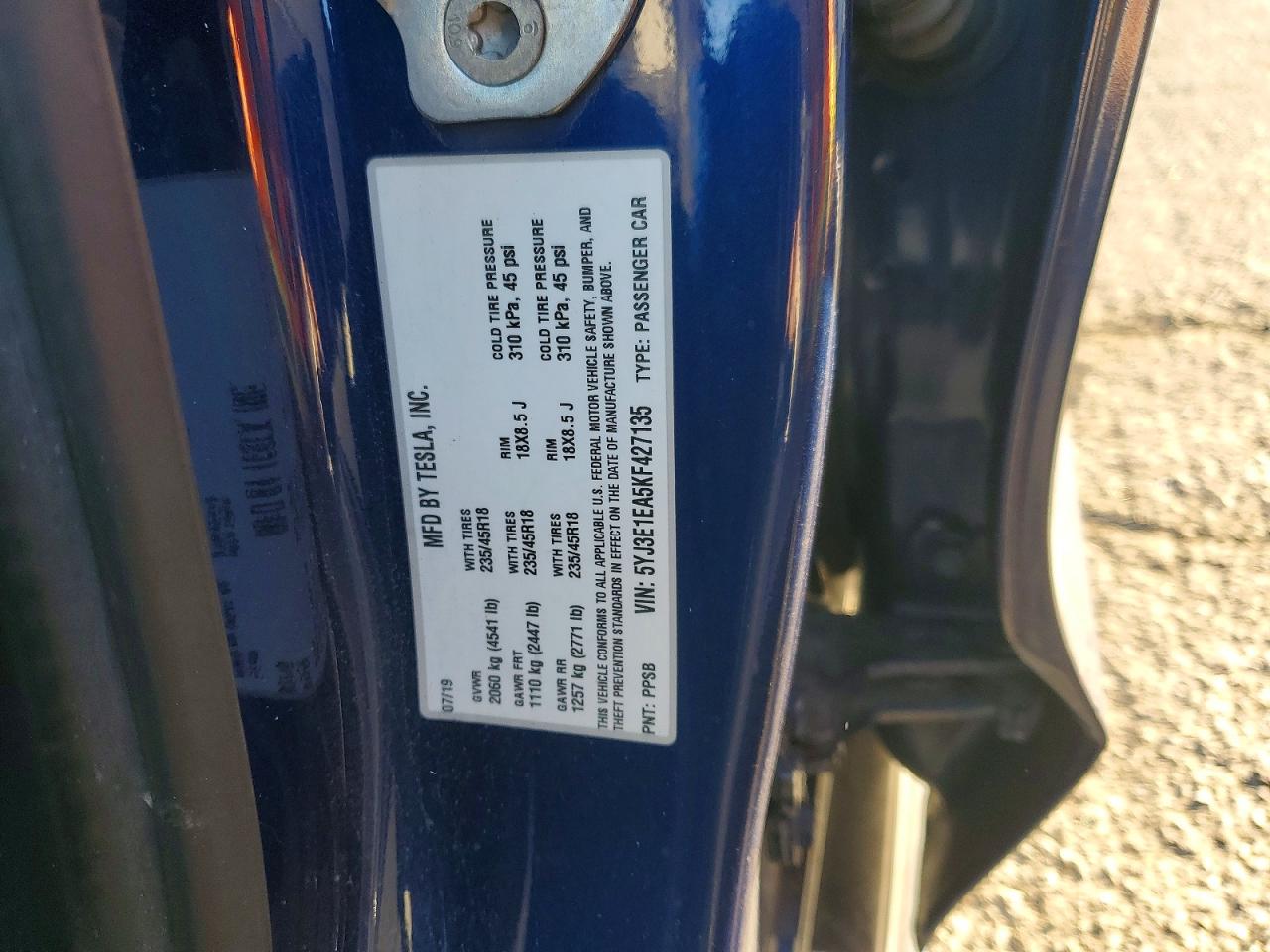 2019 TESLA MODEL 3 photo 37