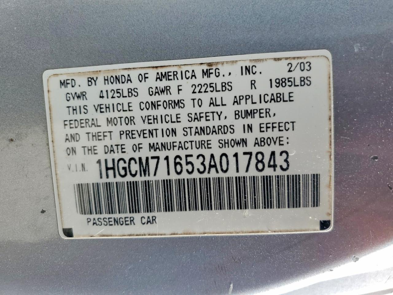 2003 HONDA ACCORD EX photo 34