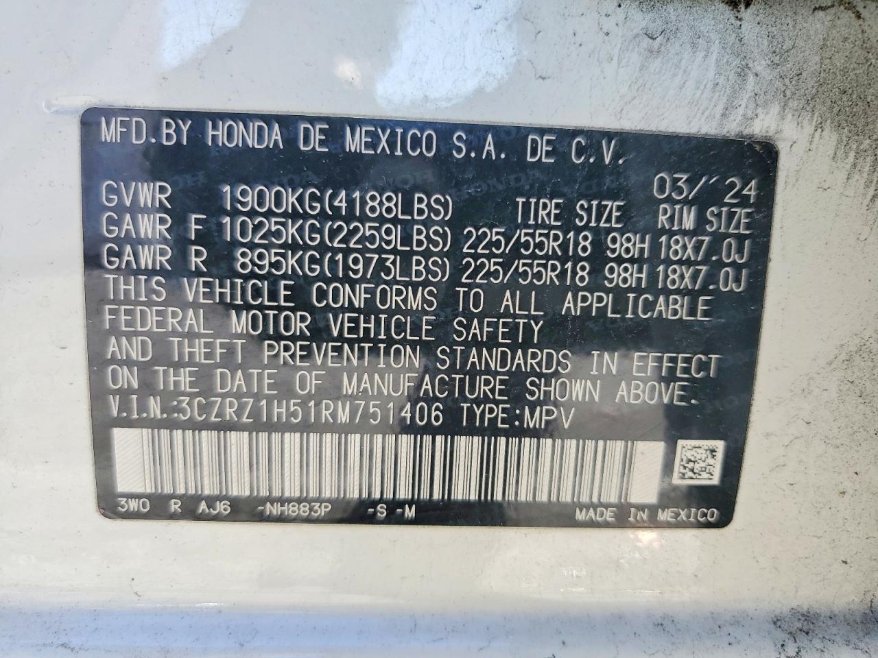 2024 HONDA HR-V SPORT photo 25
