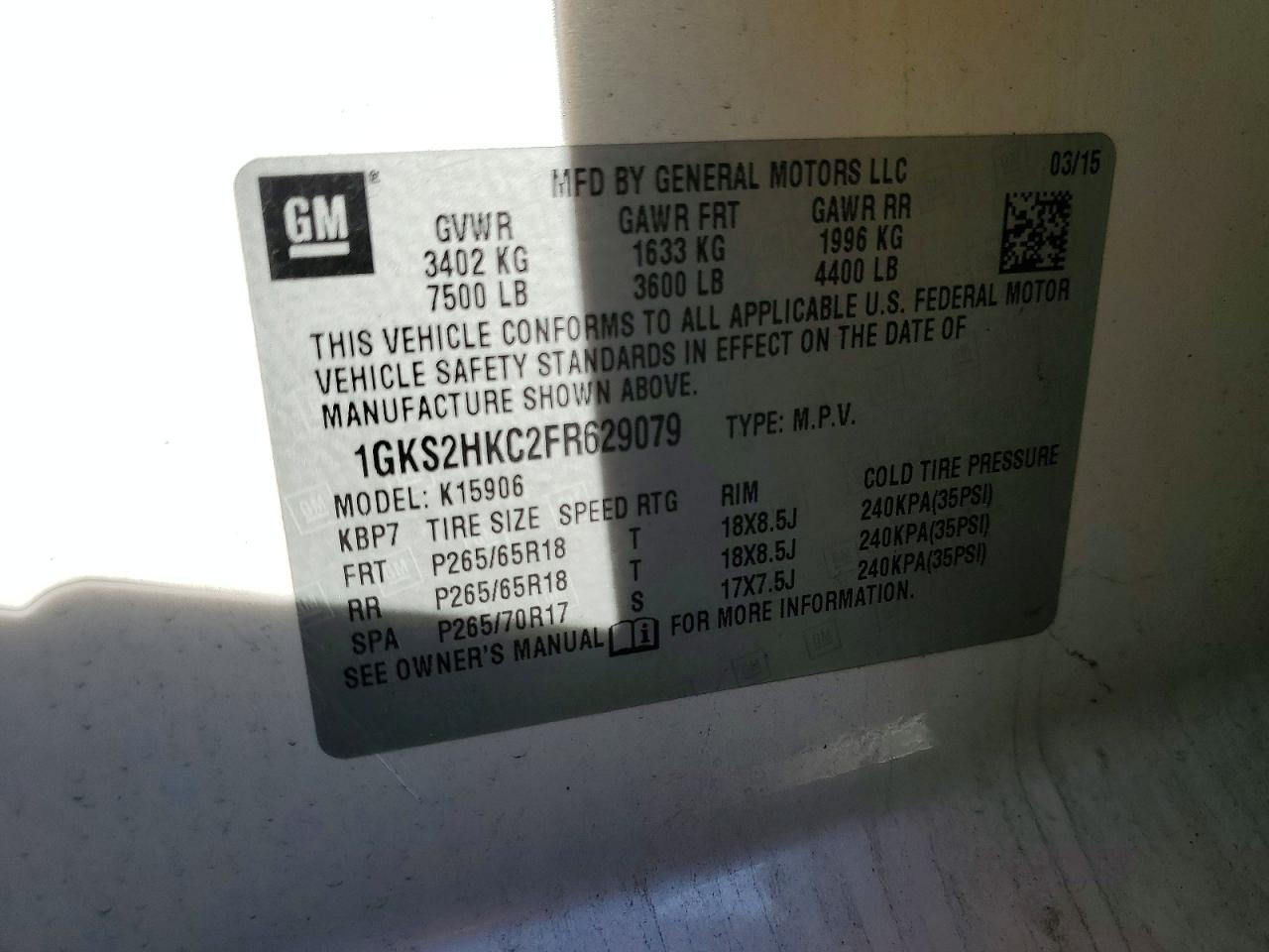 2015 GMC YUKON XL photo 13