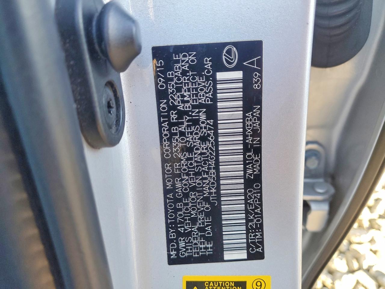 2016 LEXUS CT 200 photo 23