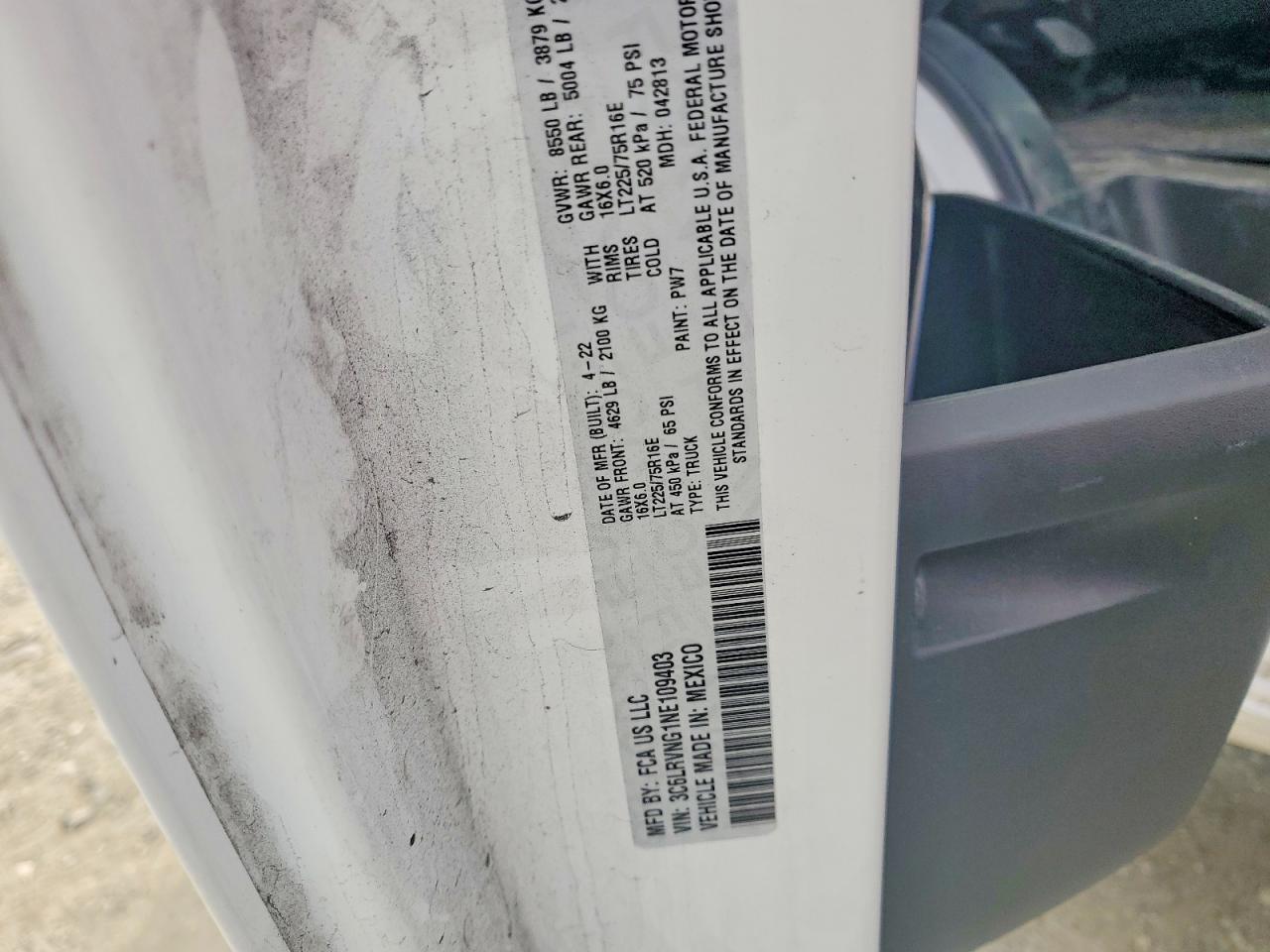 2022 RAM PROMASTER 1500 UTILITY / SERVICE VAN photo 13