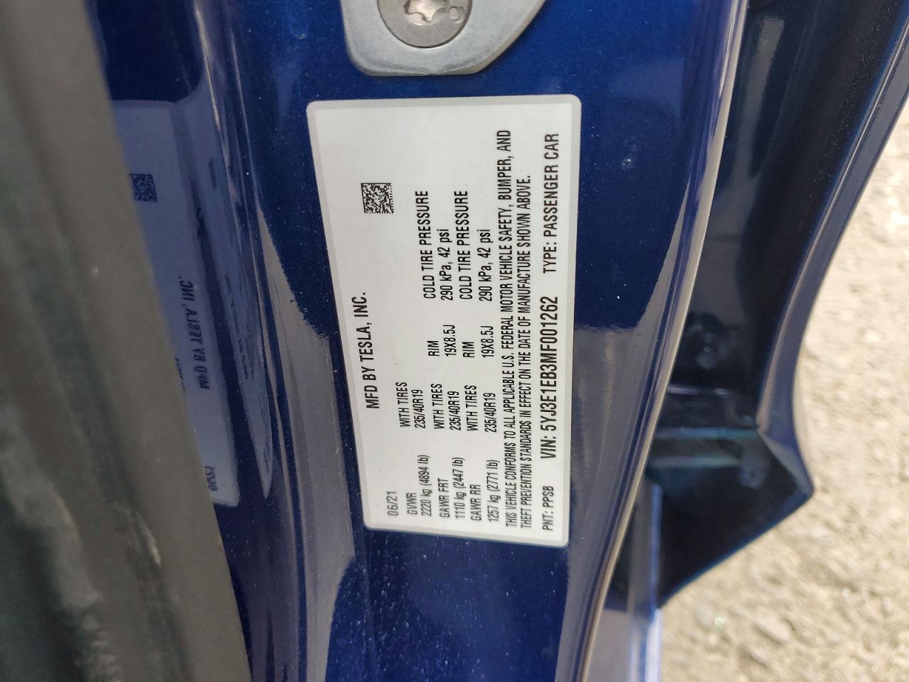 2021 TESLA MODEL 3 photo 12