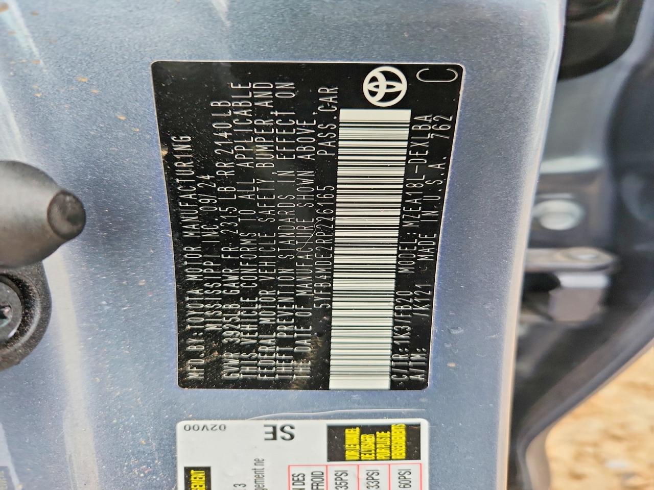 2024 TOYOTA COROLLA LE photo 34