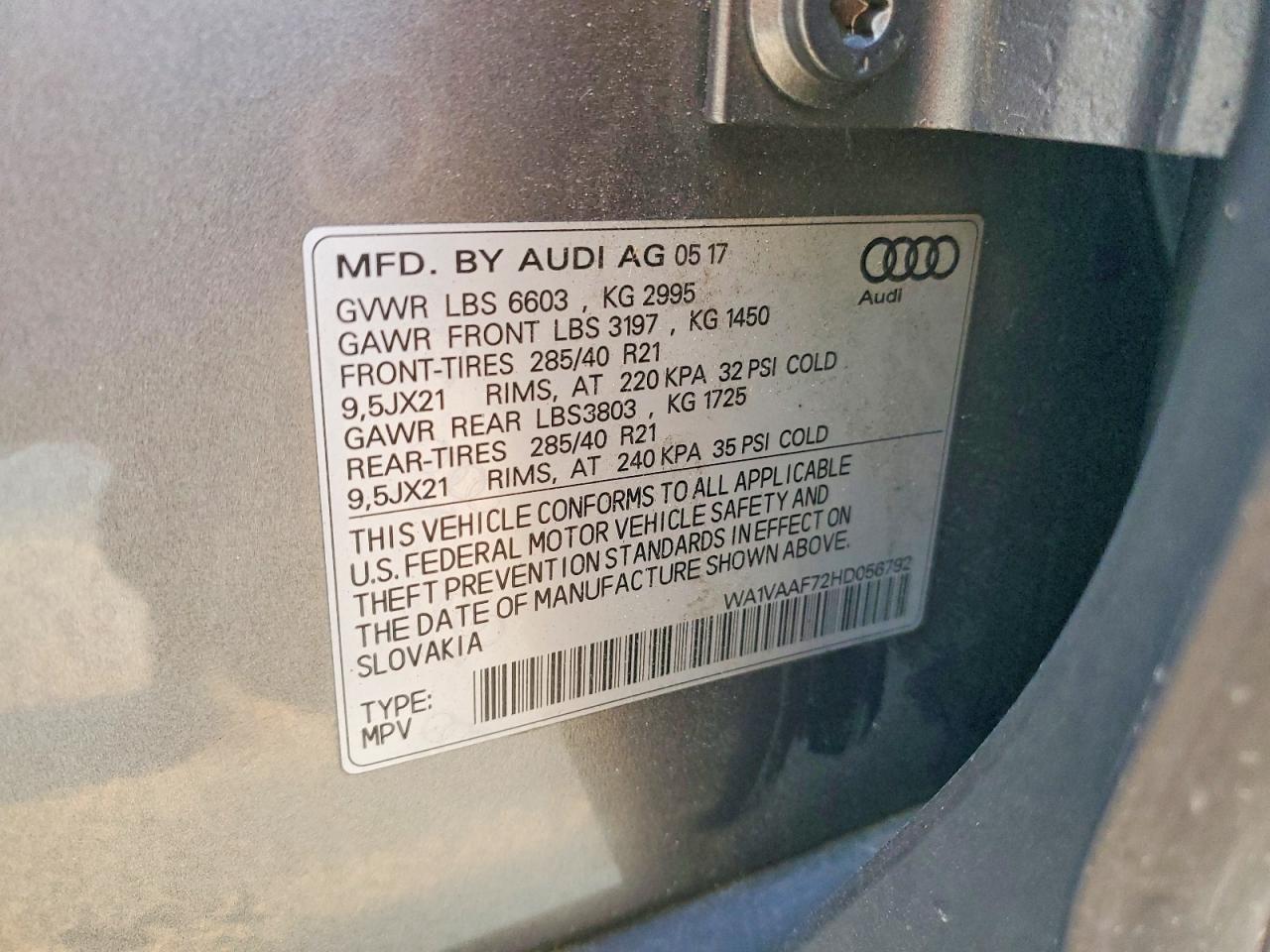 2017 AUDI Q7 photo 25