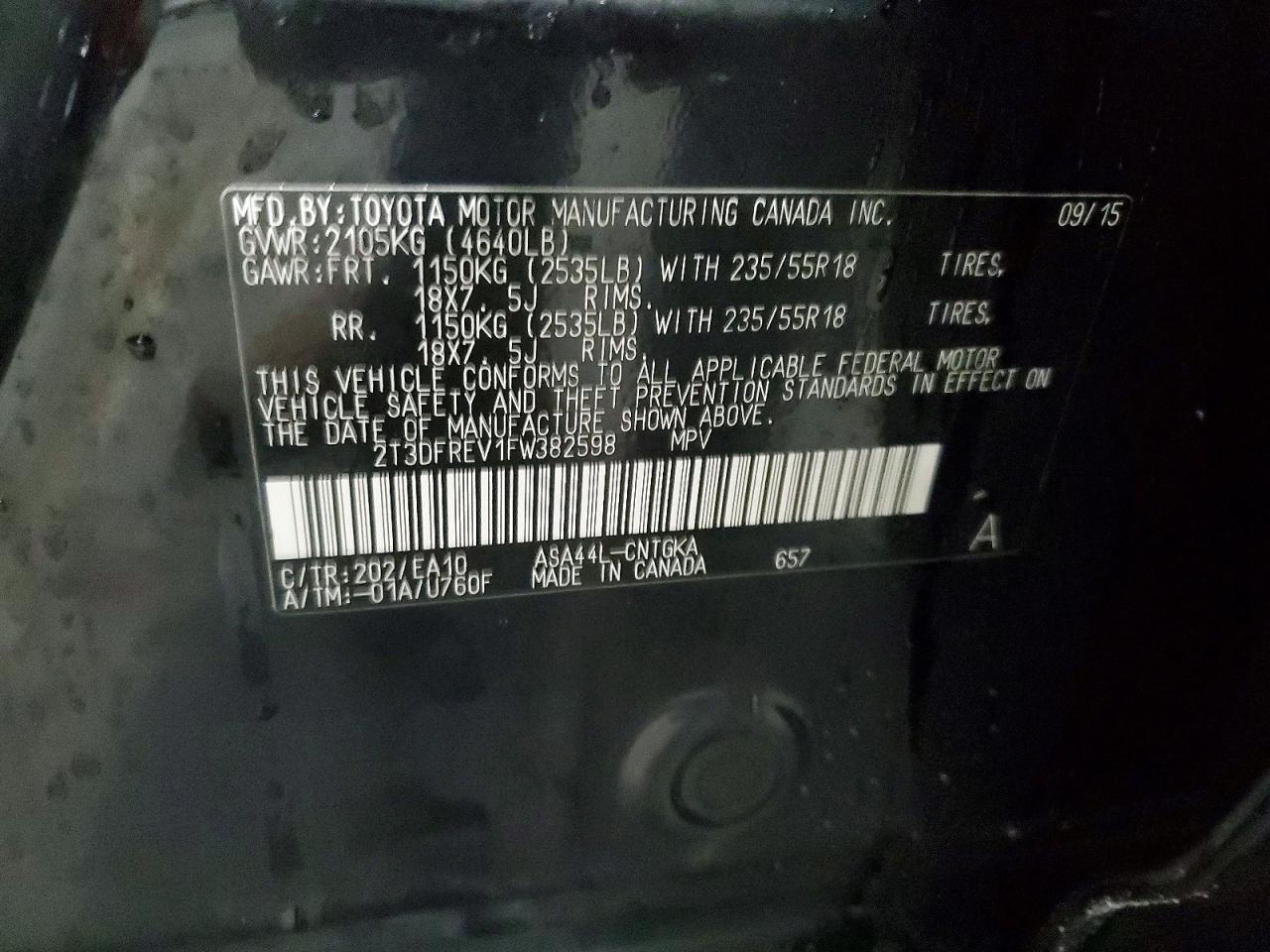 2015 TOYOTA RAV4 LIMITED photo 34