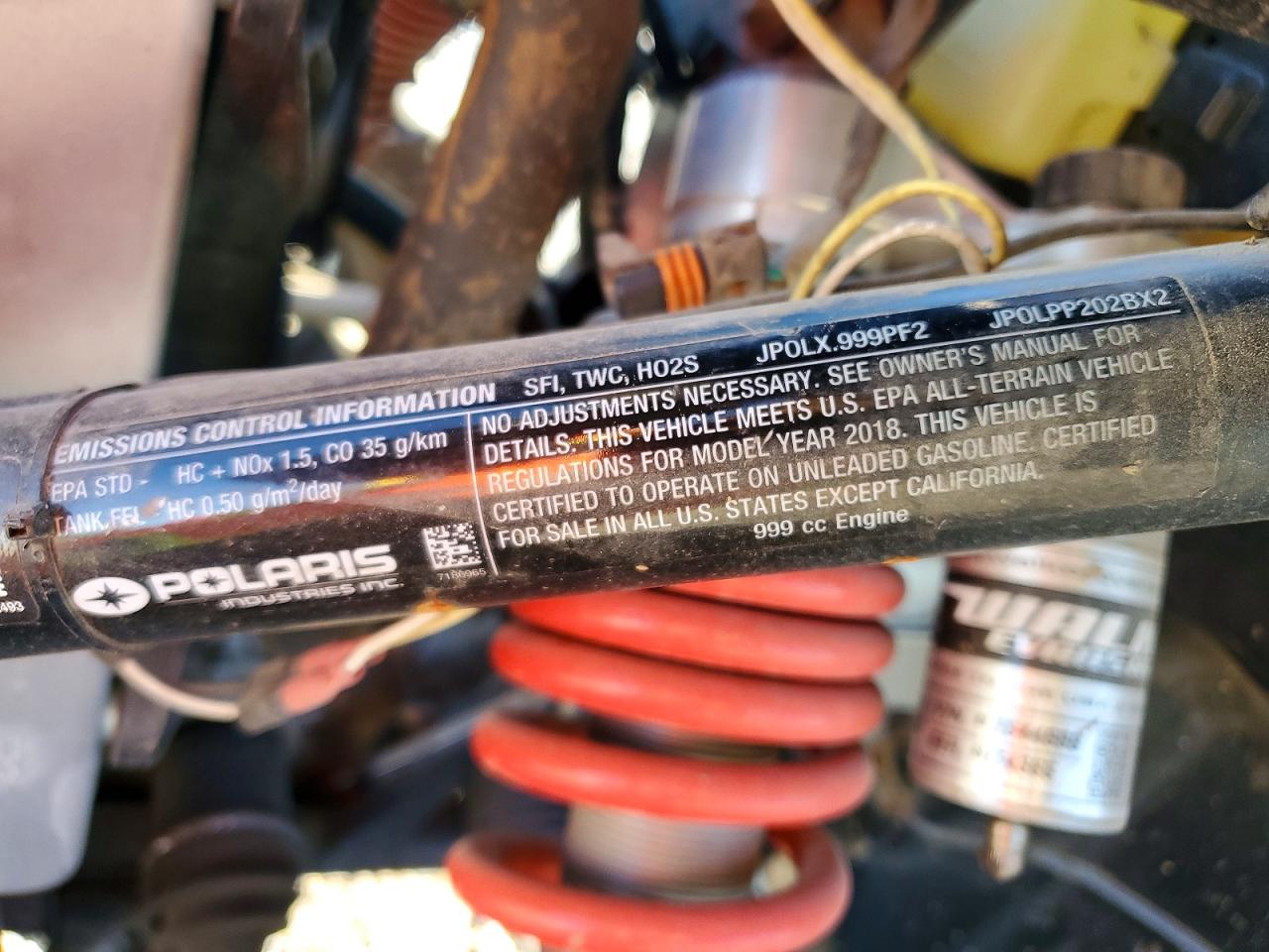 2018 POLARIS RZR XP 1000 UTILITY VEHICLE photo 10