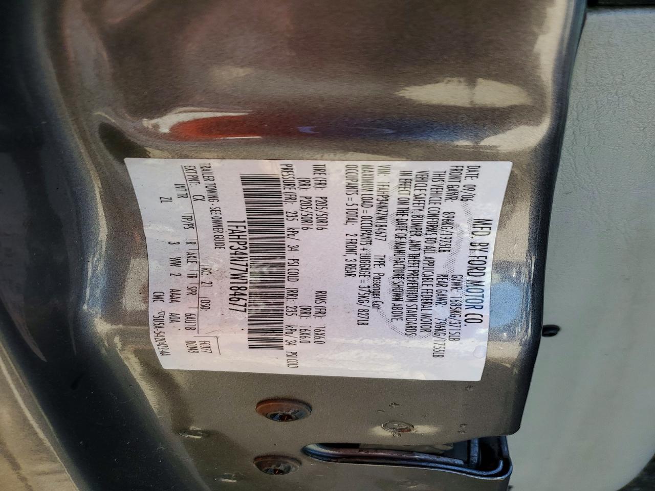 2007 FORD FOCUS ZX4 photo 25