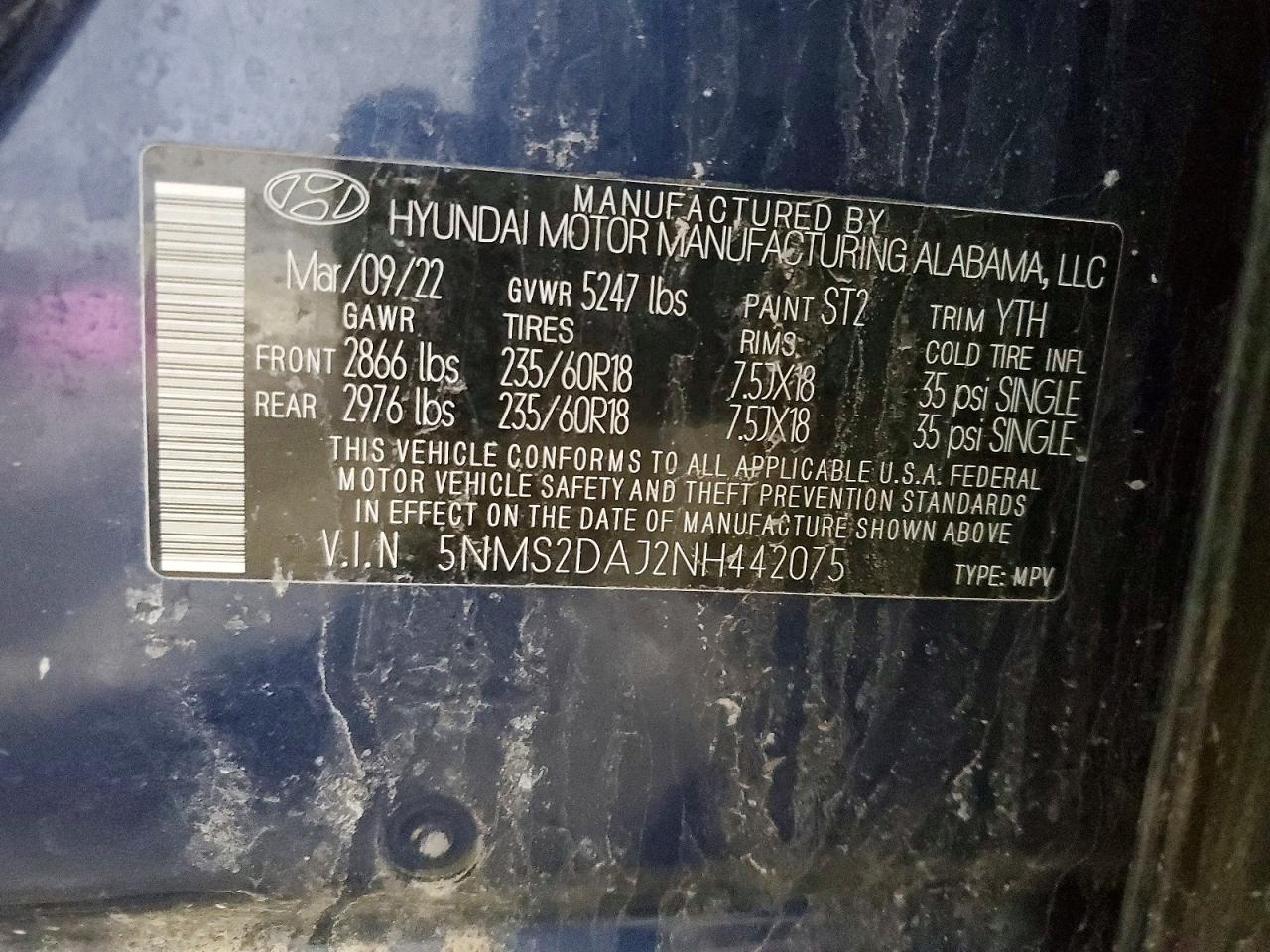 2022 HYUNDAI SANTA FE photo 25