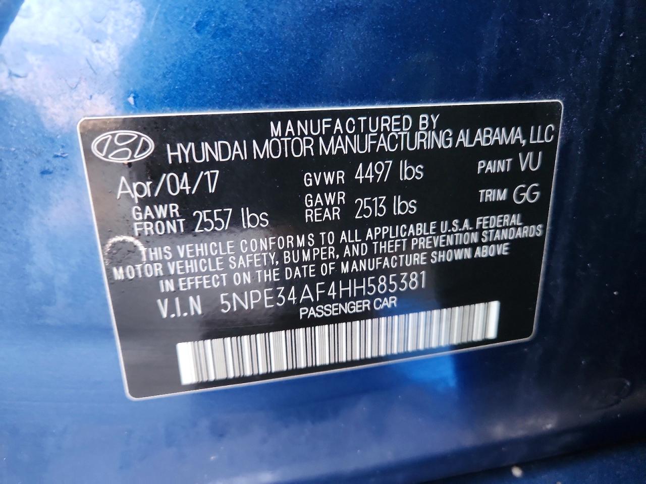 2017 HYUNDAI SONATA SPORT photo 23