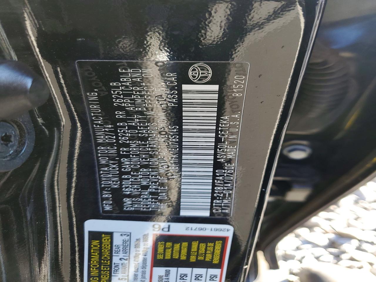 2014 TOYOTA CAMRY L photo 12