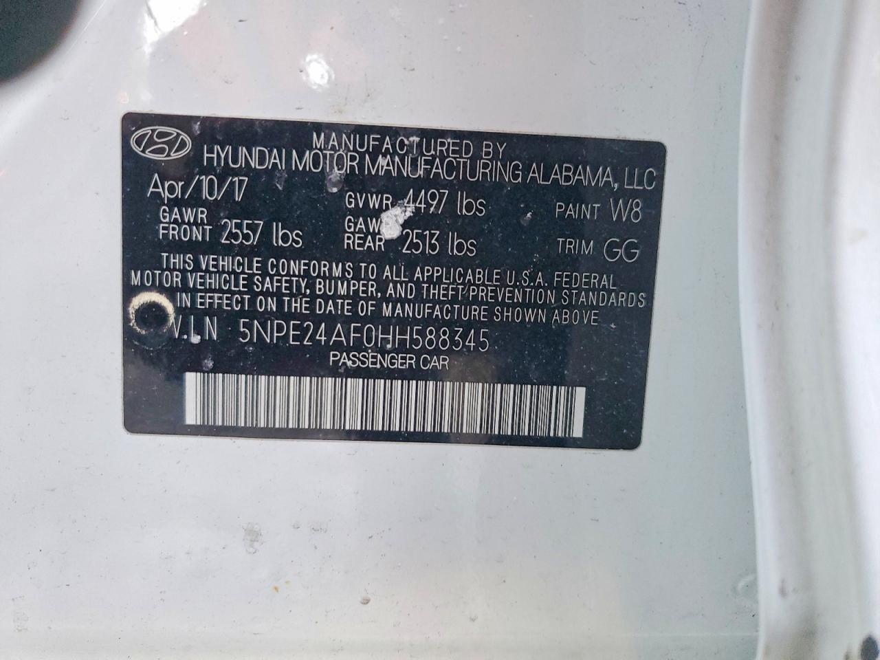 2017 HYUNDAI SONATA SE photo 13