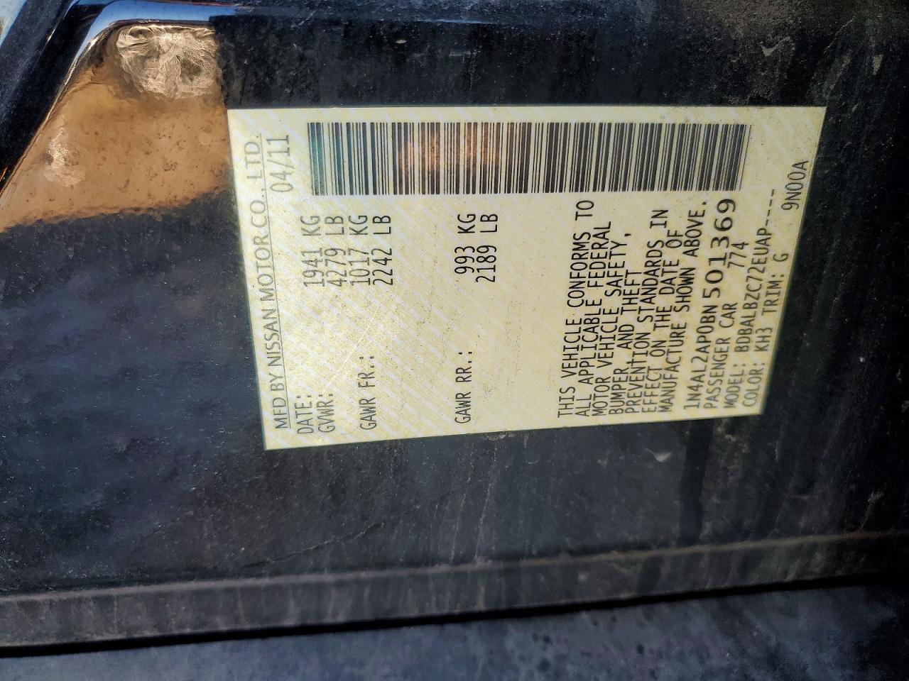 2011 NISSAN ALTIMA 2.5 photo 34