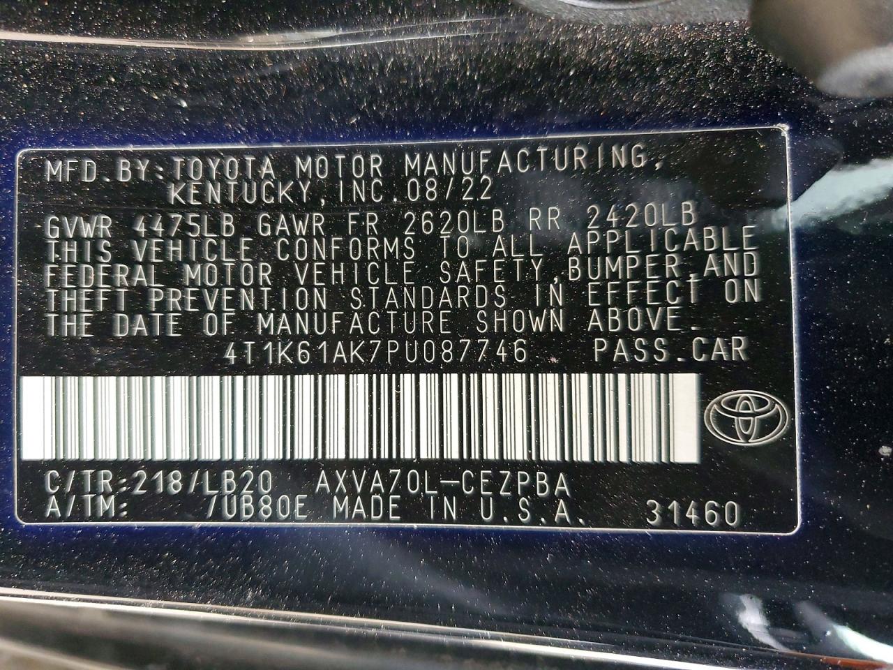 2023 TOYOTA CAMRY XSE photo 37