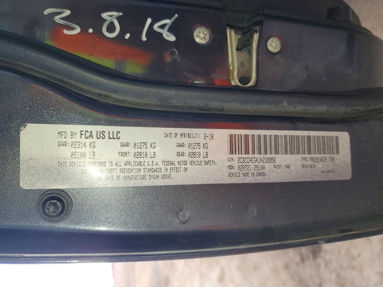2018 CHRYSLER 300 LIMITED photo 13
