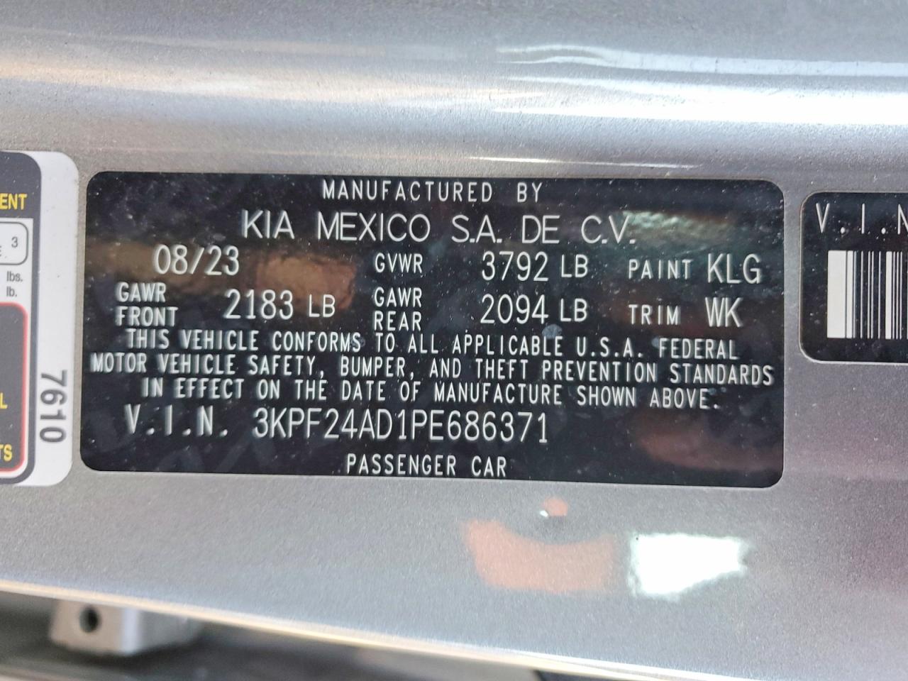 2023 KIA FORTE LXS photo 23