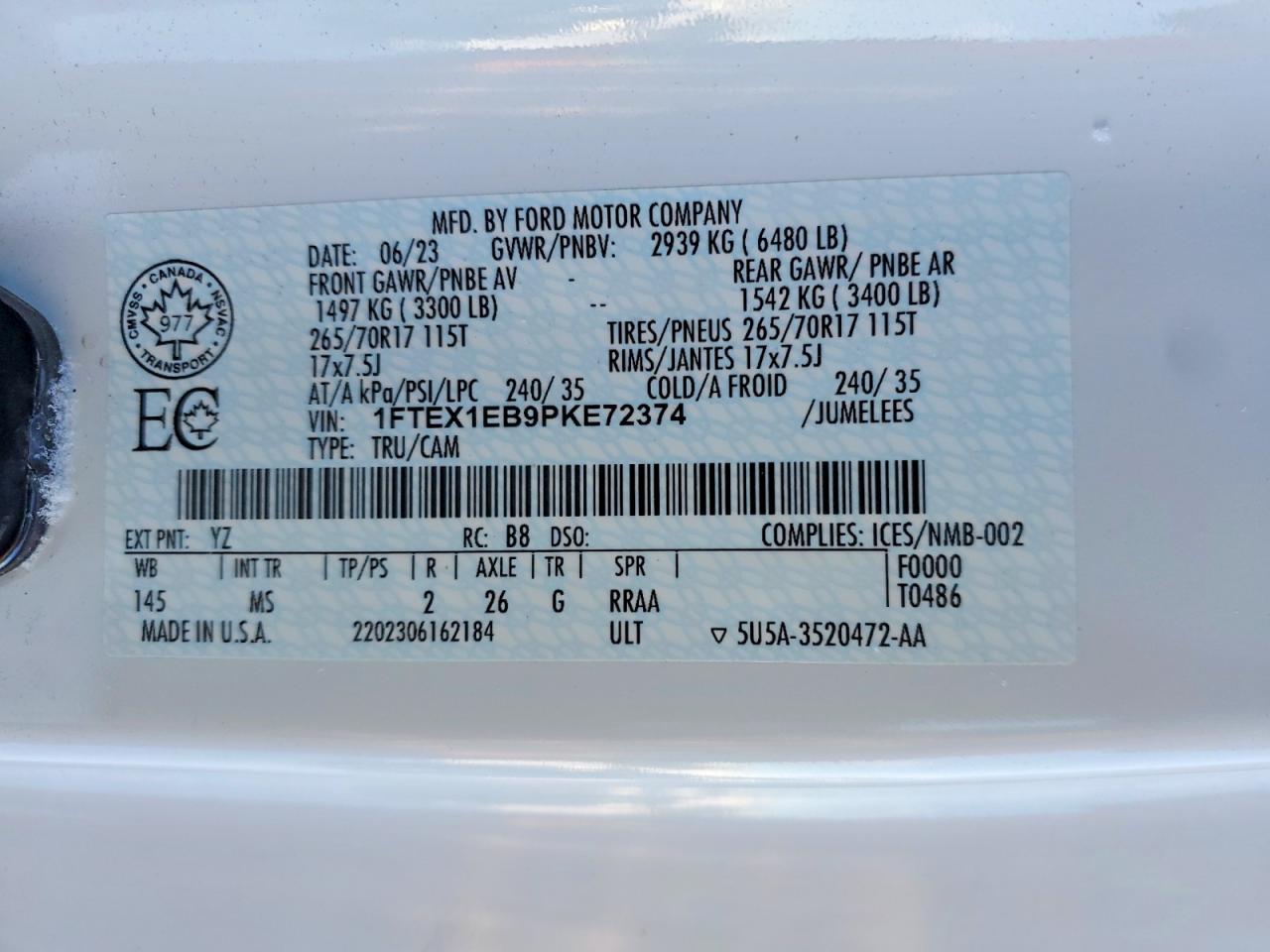 2023 FORD F150 SUPER CAB photo 12