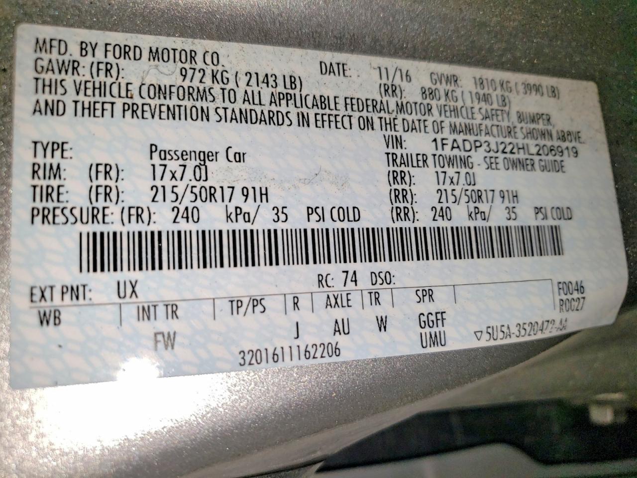 2017 FORD FOCUS TITANIUM photo 23