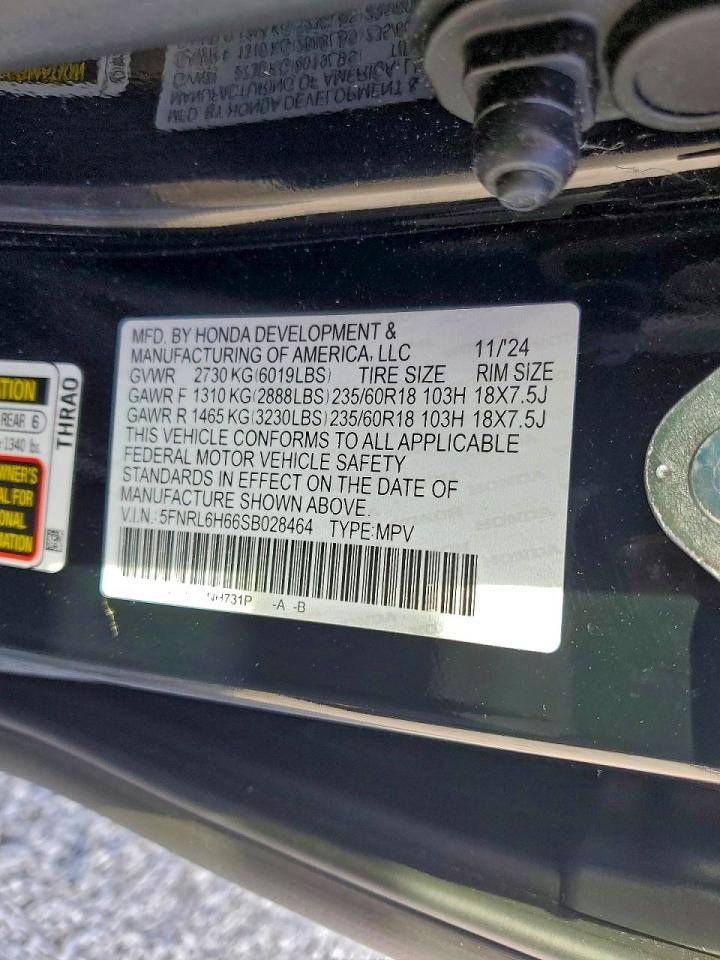 2025 HONDA ODYSSEY EXL photo 13