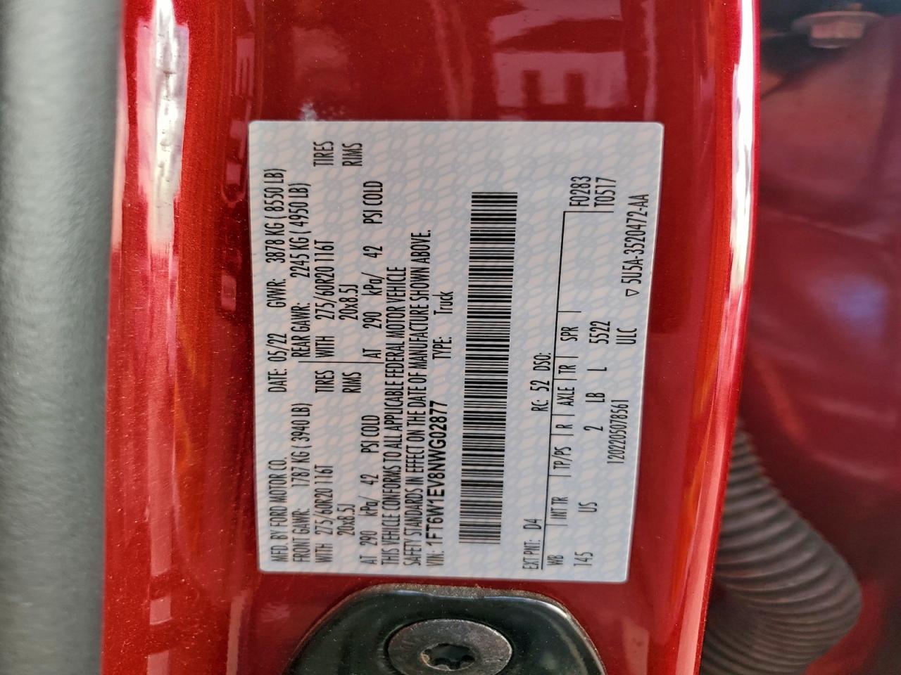 2022 FORD F150 LIGHTNING PRO photo 13