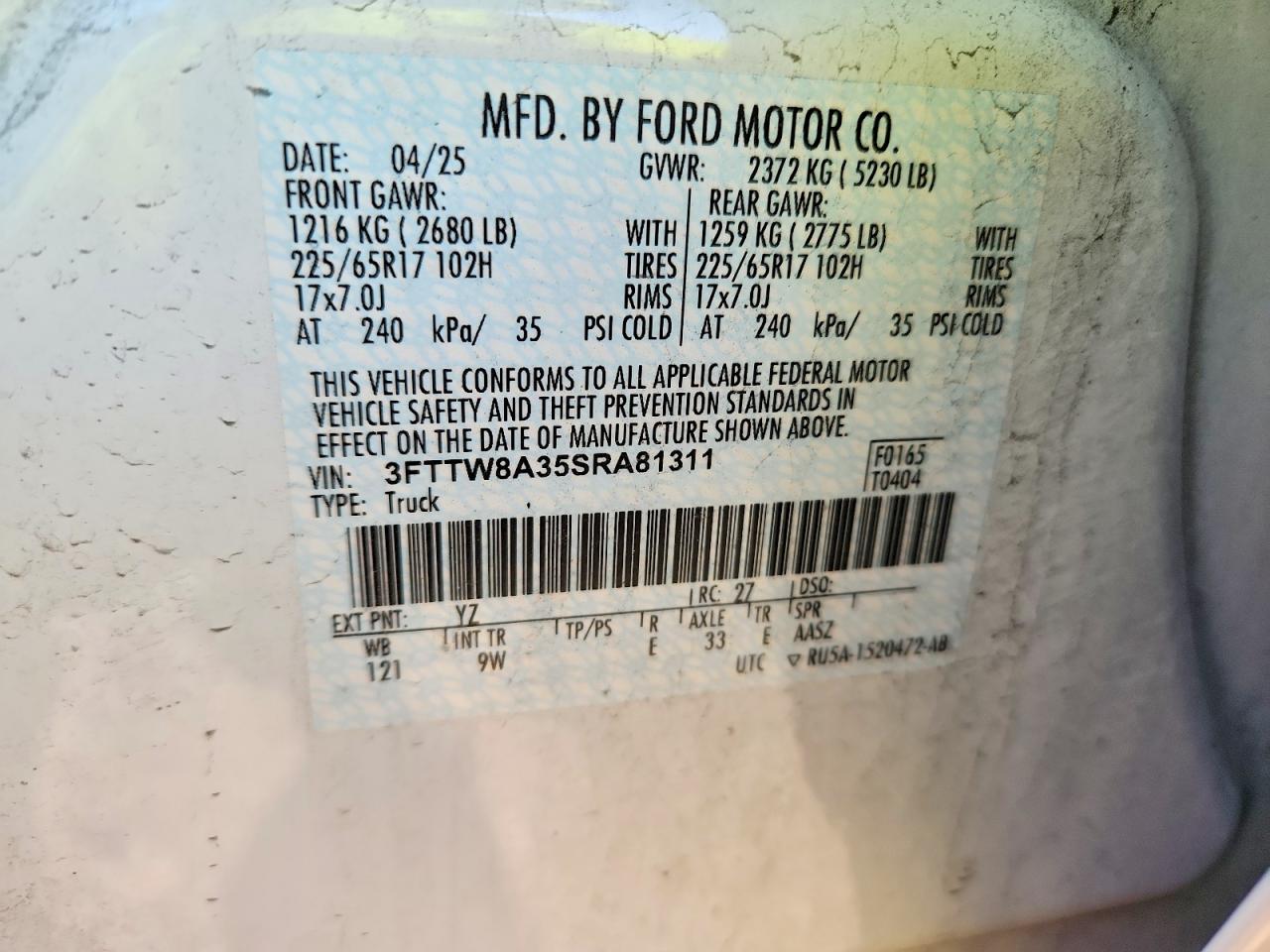 2025 FORD MAVERICK XL photo 13