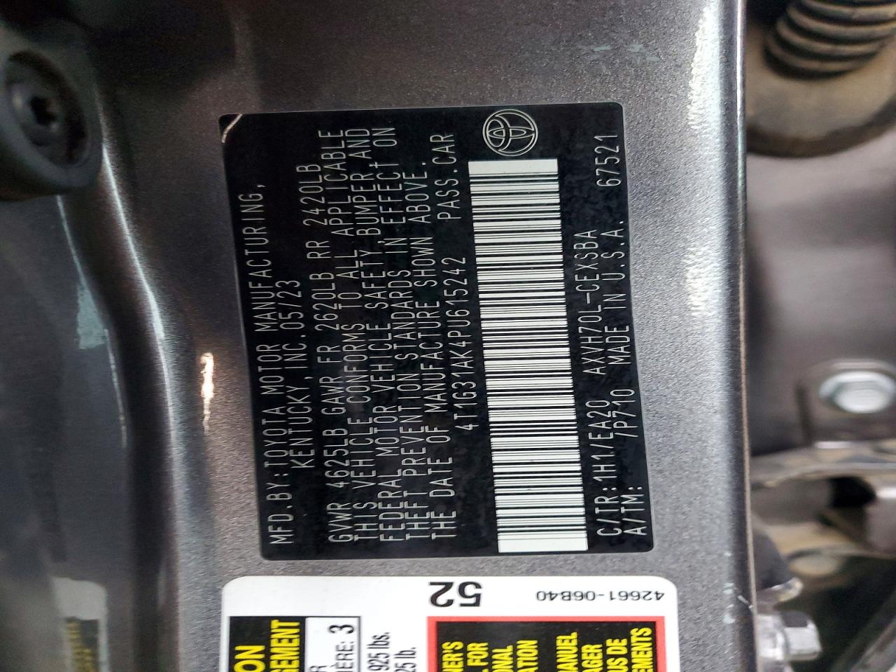 2023 TOYOTA CAMRY SE NIGHT SHADE photo 12