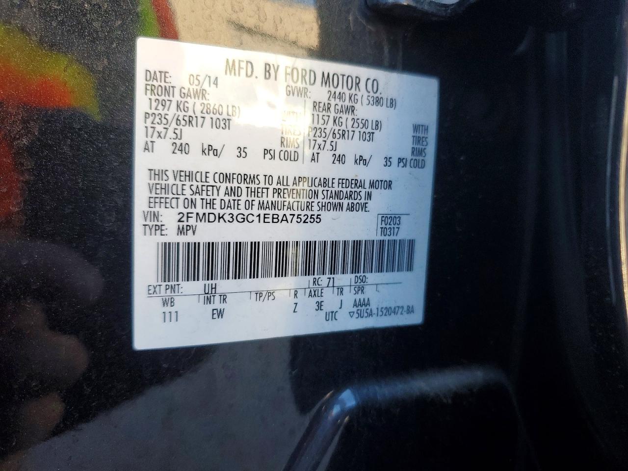 2014 FORD EDGE SE photo 37