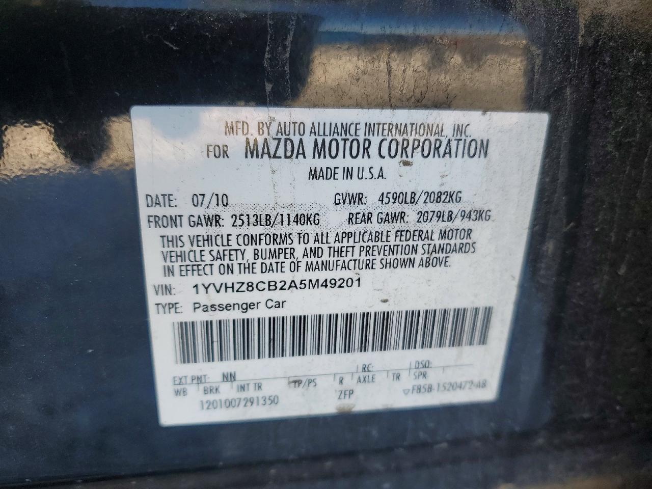 2010 MAZDA 6 S photo 34